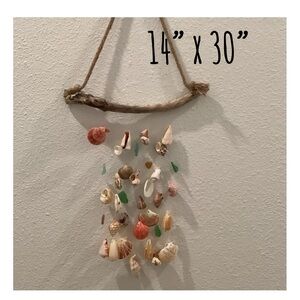 Driftwood Art, Driftwood & Seashell Wind Chime, Mobile, Coastal Decor